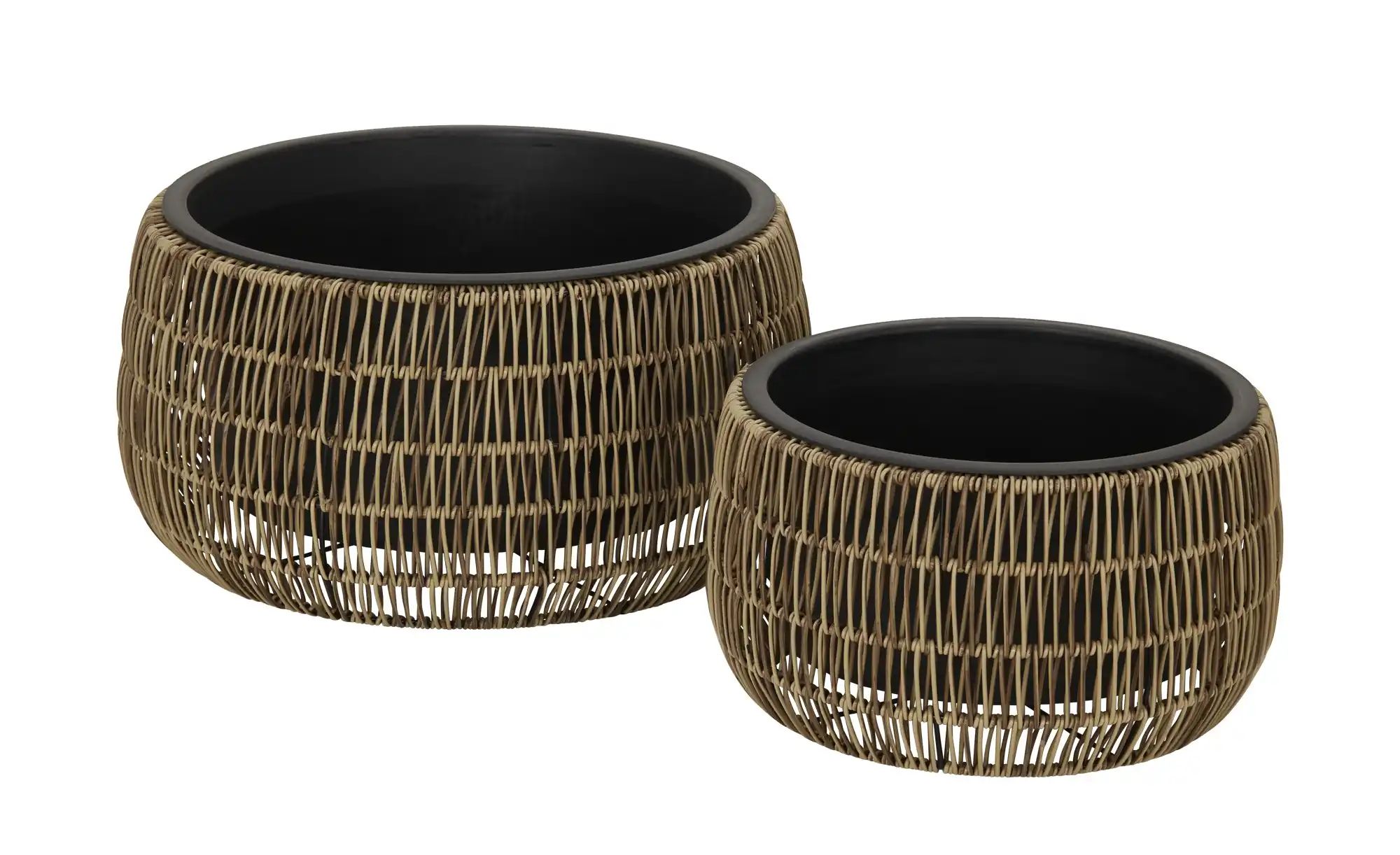 Pflanztopf  2er Set   ¦ braun ¦ Polyethylen Ø: 48 Accessoires > Dekoartikel günstig online kaufen