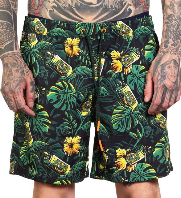 Sullen Clothing Boardshorts Beer Garden Tattoo Tropisch Badehose günstig online kaufen