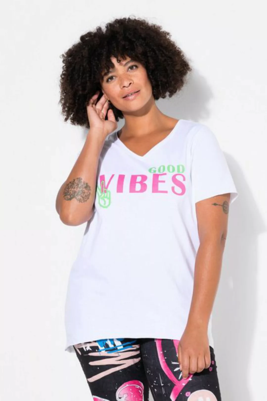 Angel of Style T-Shirt T-Shirt A-Linie GOOD VIBES-Motiv günstig online kaufen