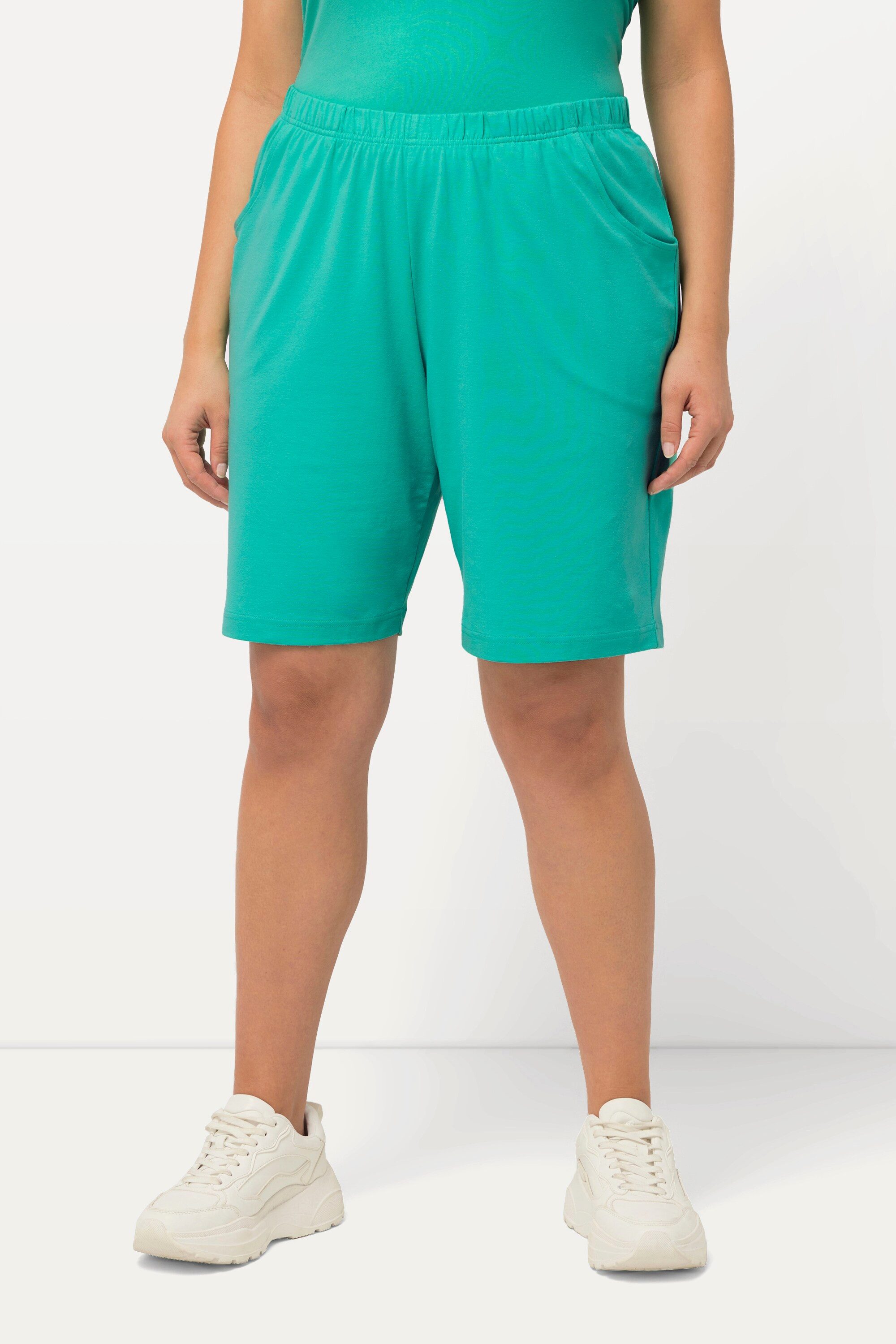 Ulla Popken Bermudas Jerseyshorts Taschen Elastikbund günstig online kaufen