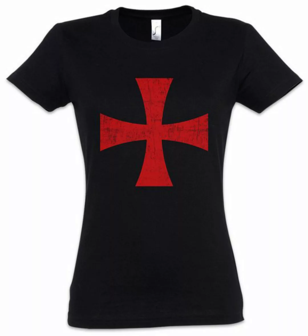 Urban Backwoods Print-Shirt Templar Cross I Damen T-Shirt Rotes Templer Ord günstig online kaufen