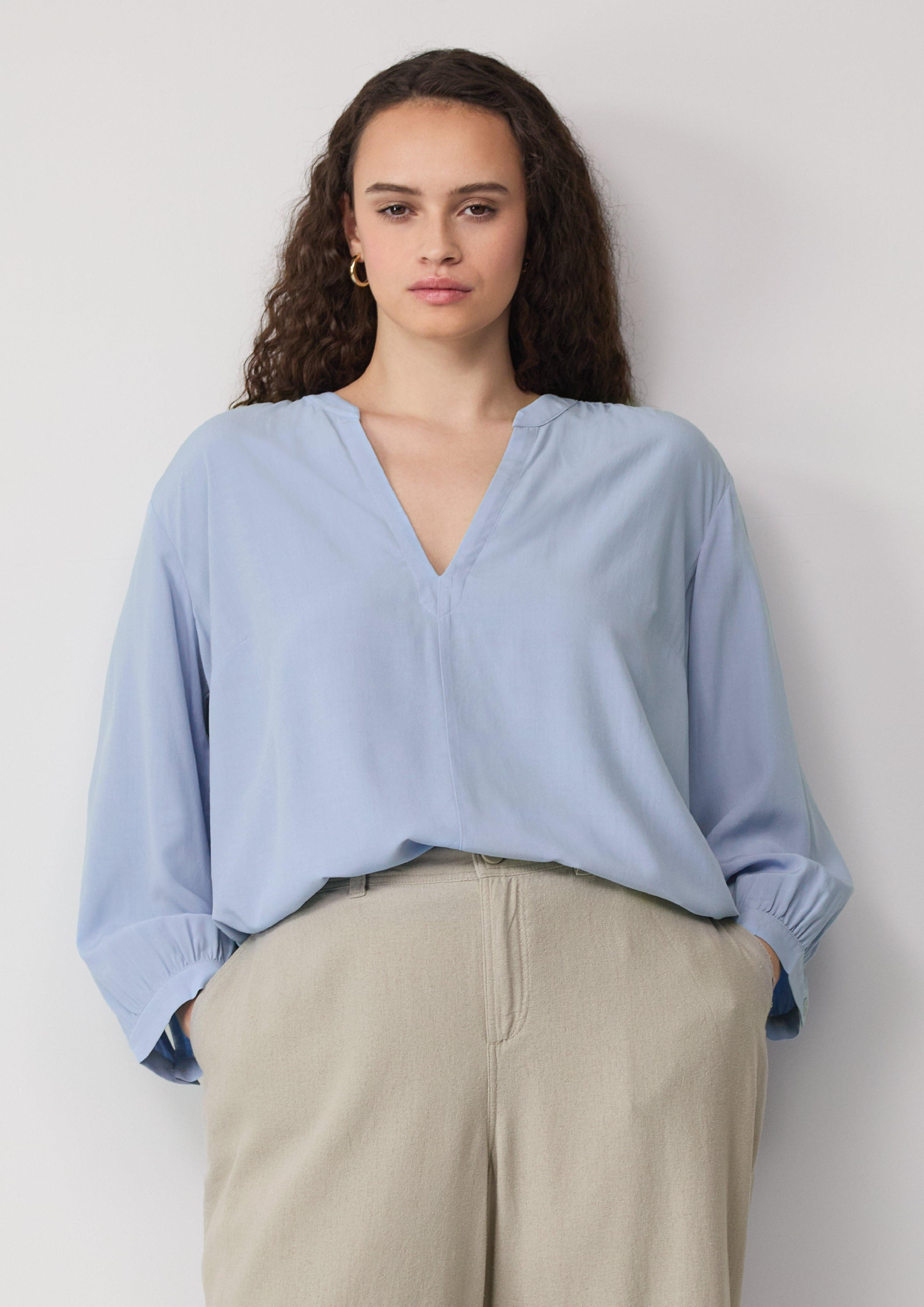 QS Langarmbluse Bluse aus Viskose mit günstig online kaufen