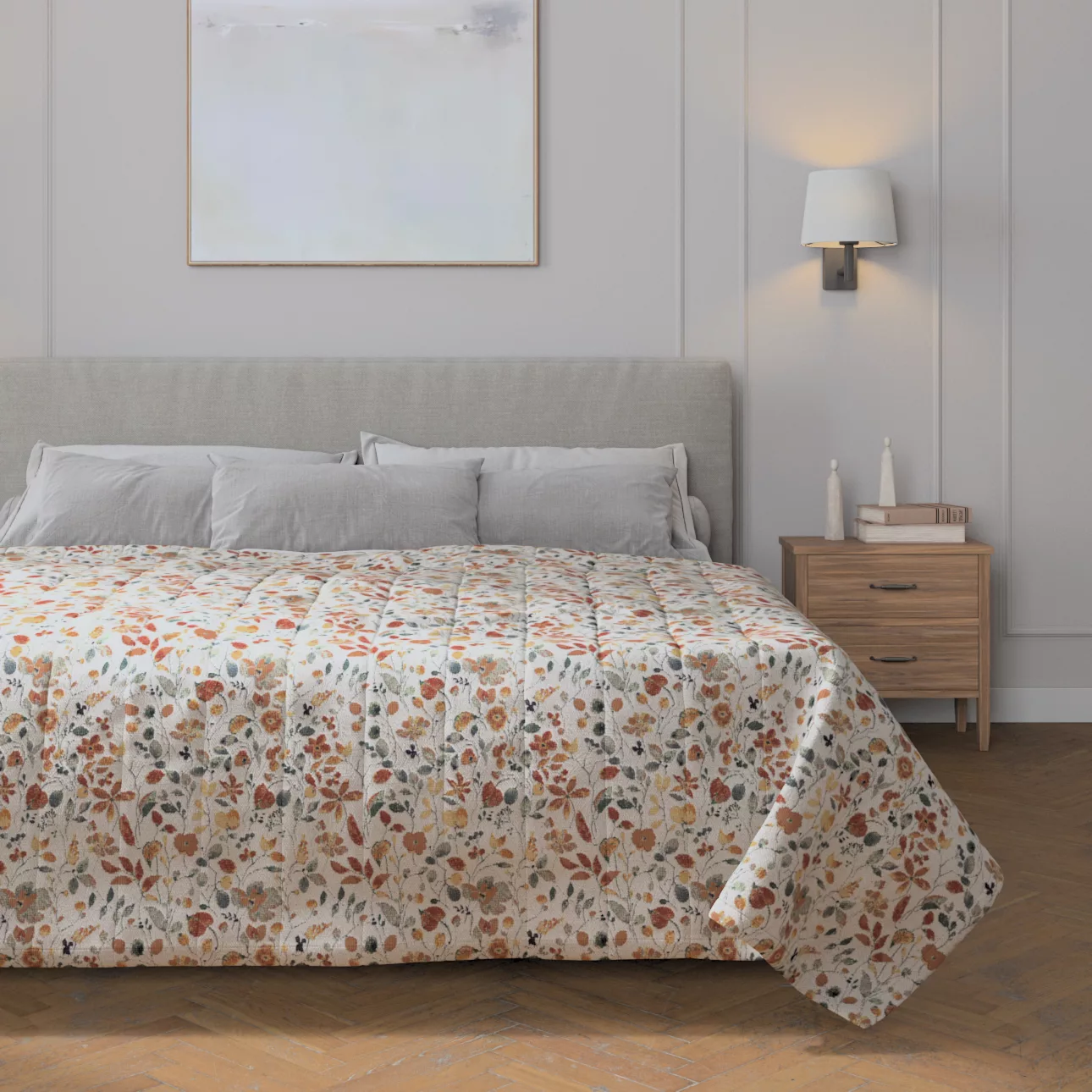 Tagesdecke mit Streifen-Steppung, orange-grün, Cosy Home (145-12) günstig online kaufen