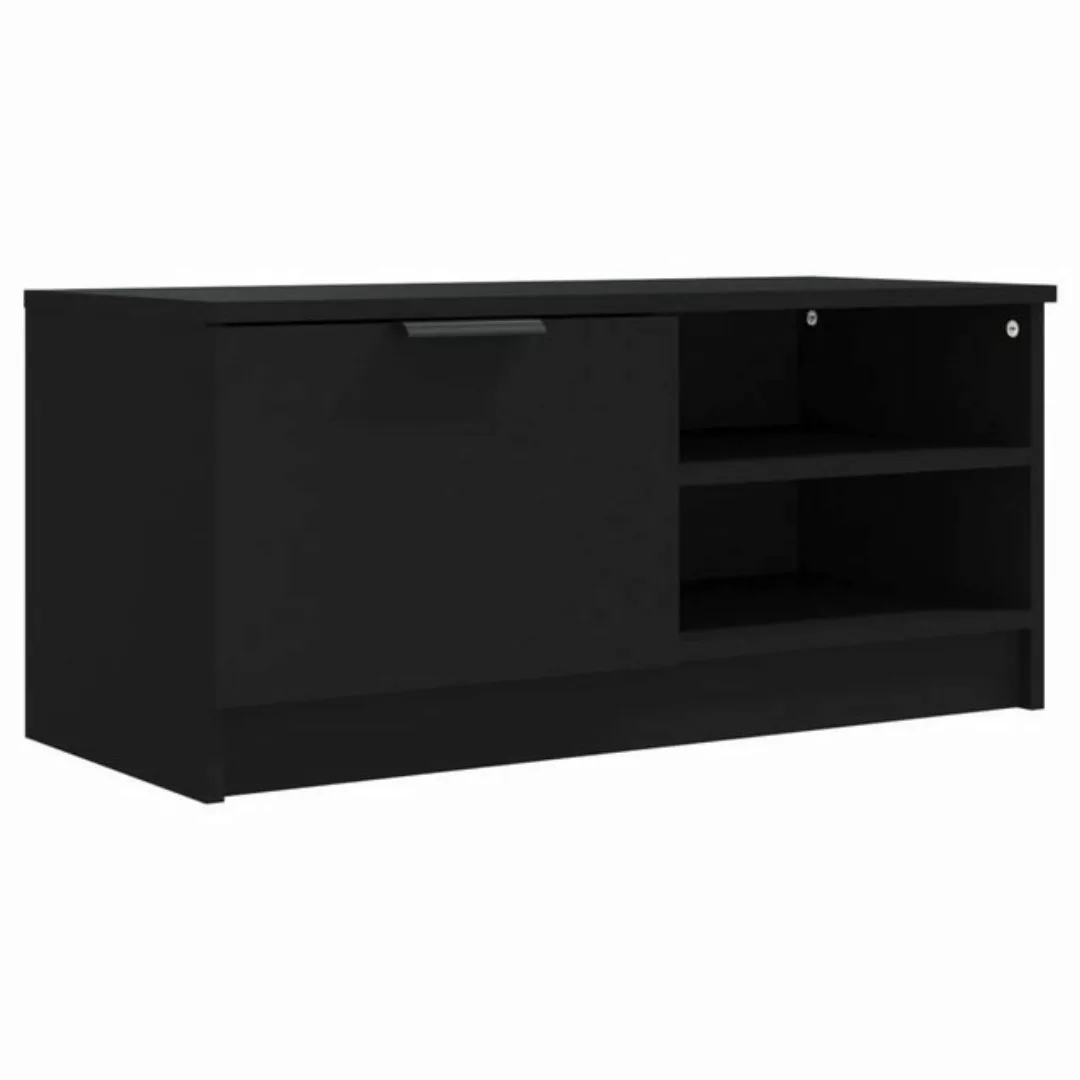 vidaXL TV-Schrank TV-Schrank Schwarz 80x35x36,5 cm Spanplatte Lowboard günstig online kaufen