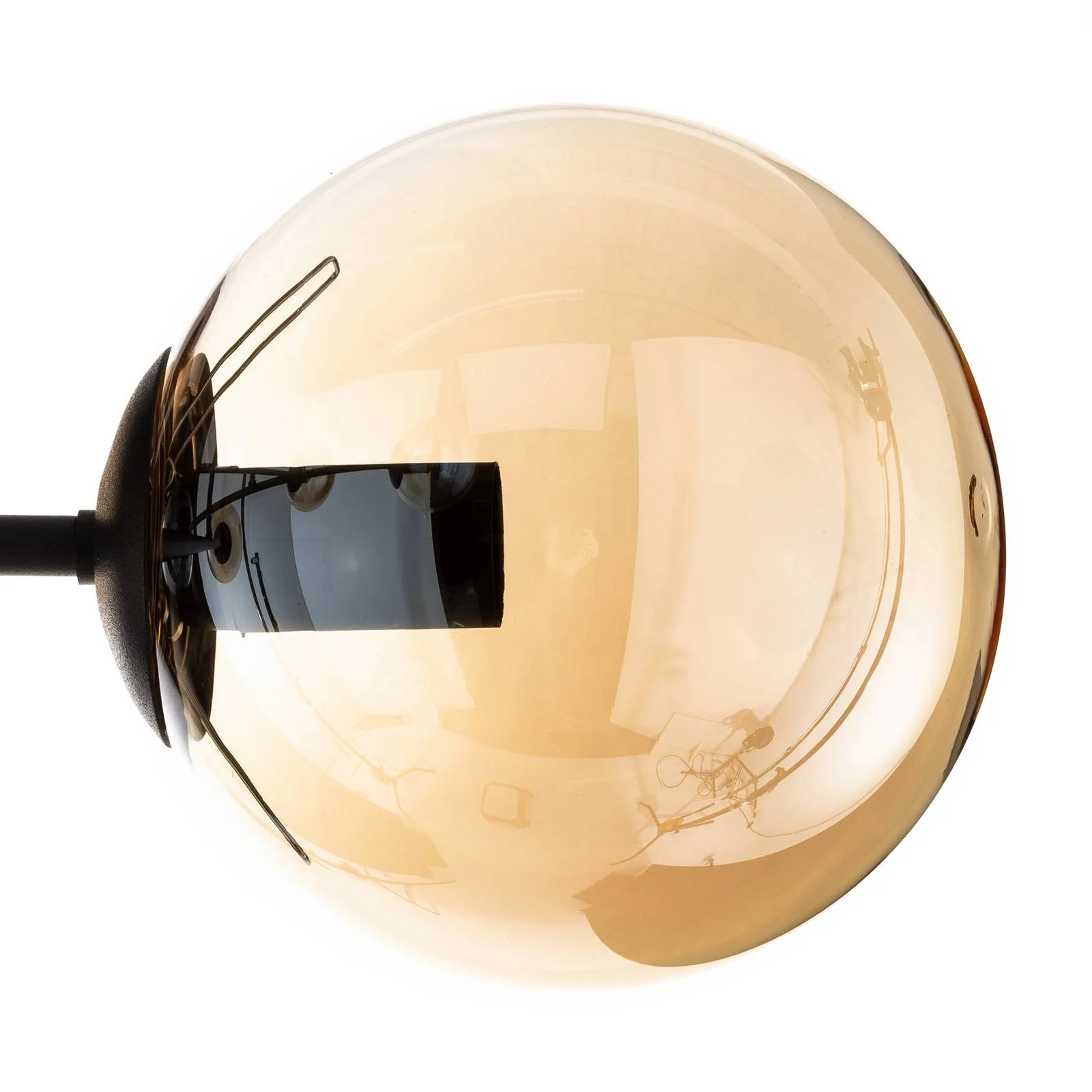 Deckenleuchte Glassy, 6-flg., gerade, Glas amber günstig online kaufen