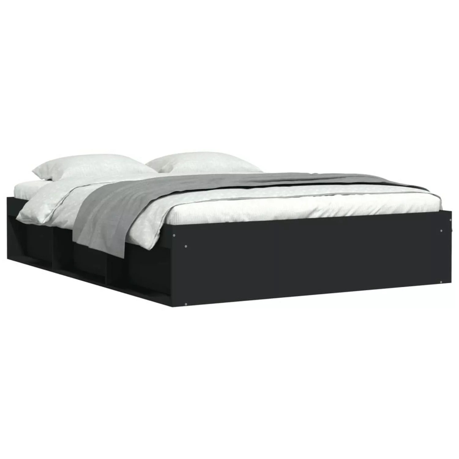 vidaXL Bettgestell Bettrahmen Grau Sonoma 140x190 cm Bett Bettgestell günstig online kaufen