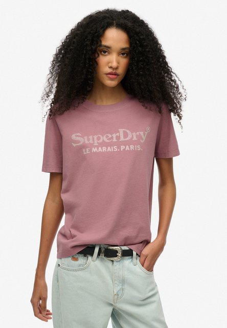 Superdry Kurzarmshirt VENUE METALLIC RELAXED TEE günstig online kaufen