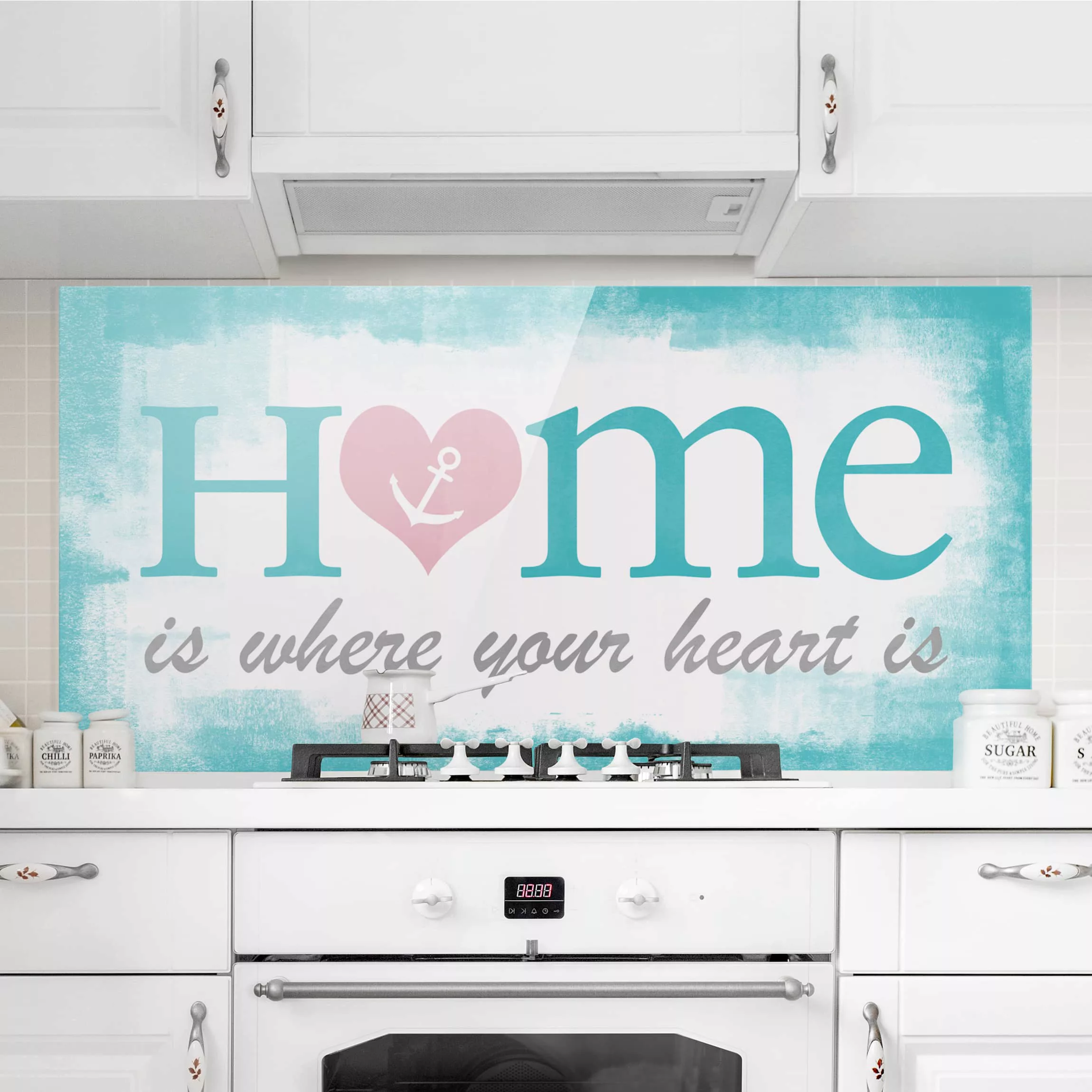 Glas Spritzschutz - Querformat 2:1 No.YK33 Home Is Where your Heart is günstig online kaufen