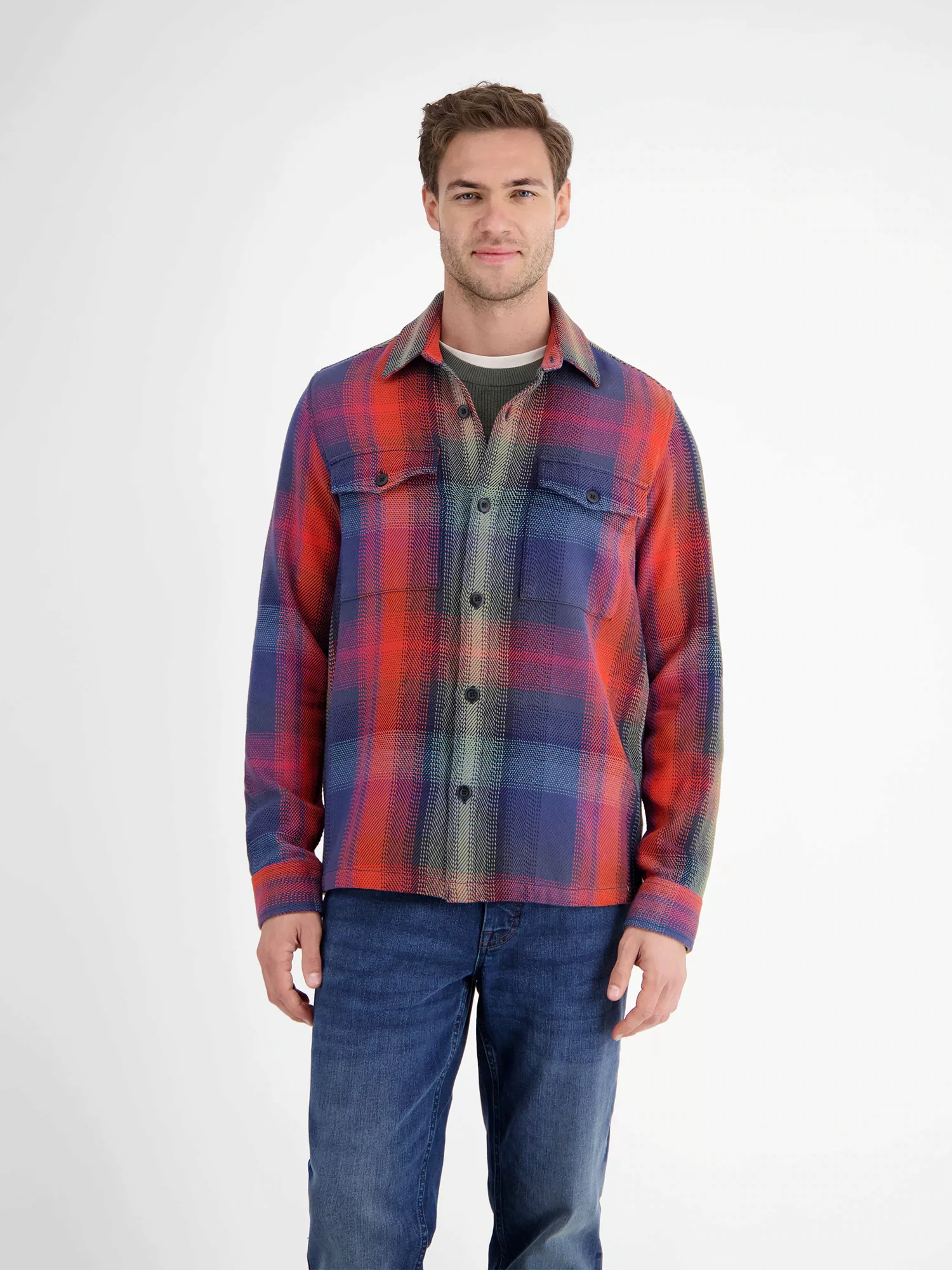LERROS Karohemd "LERROS Hemdjacke im Holzfällerstil, robust, lässig, zeitlo günstig online kaufen