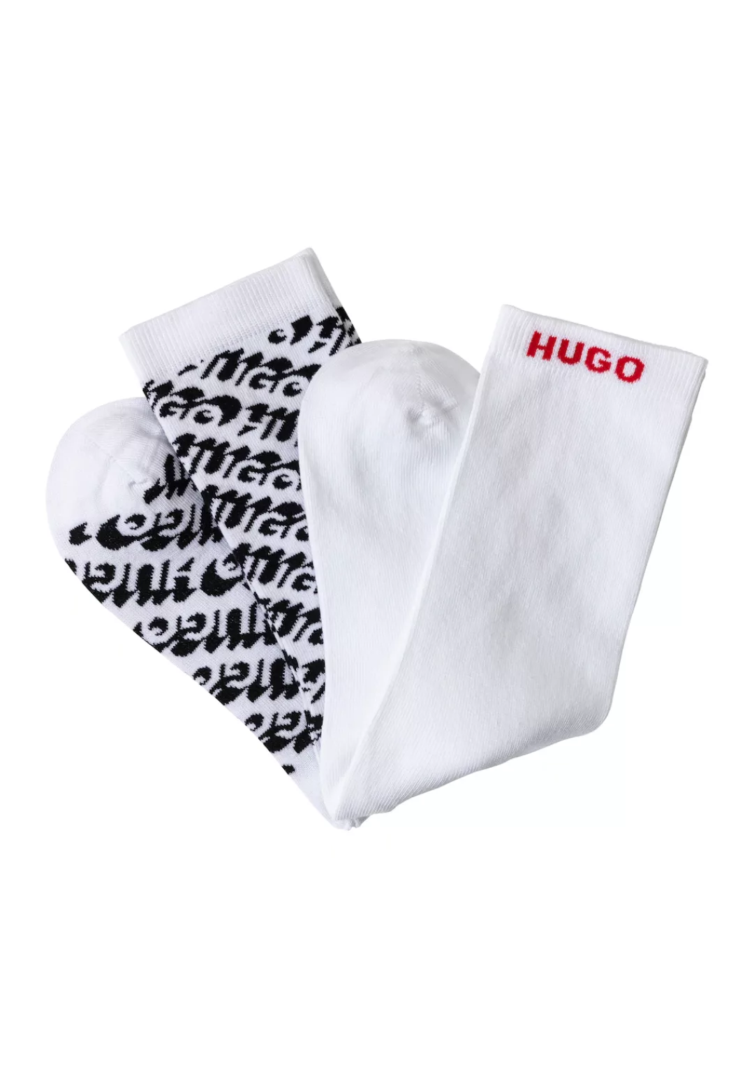 HUGO Underwear Socken "2P RS LOGO ALLOVER C", (Packung, 2 Paar, 2er), mit H günstig online kaufen