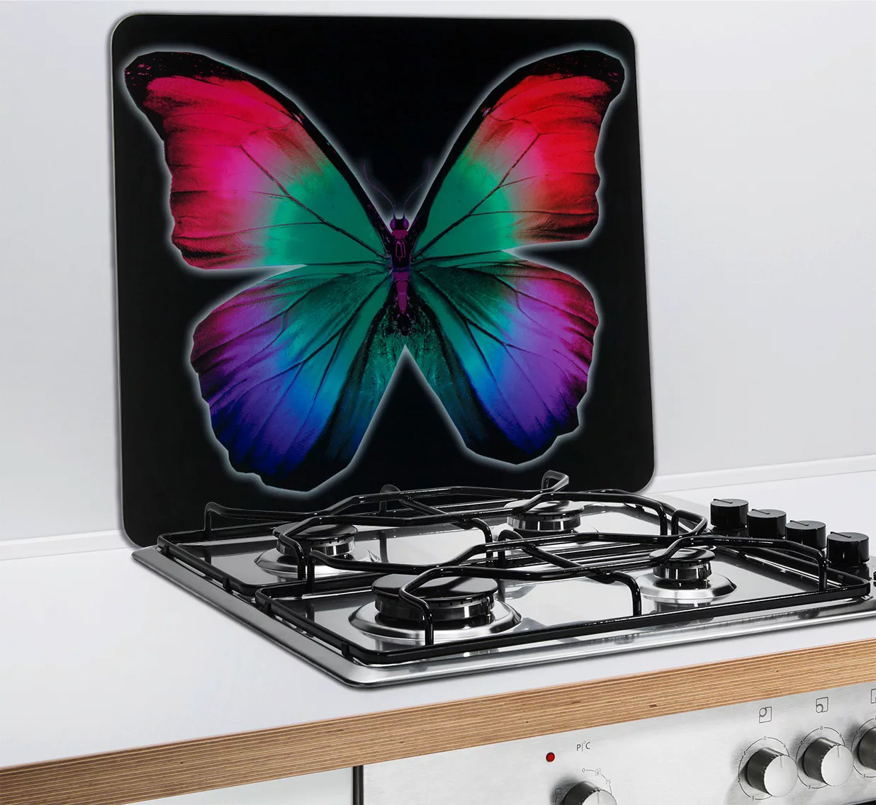 WENKO Multi-Platte Butterfly by Night, Schneidbrett transparent günstig online kaufen