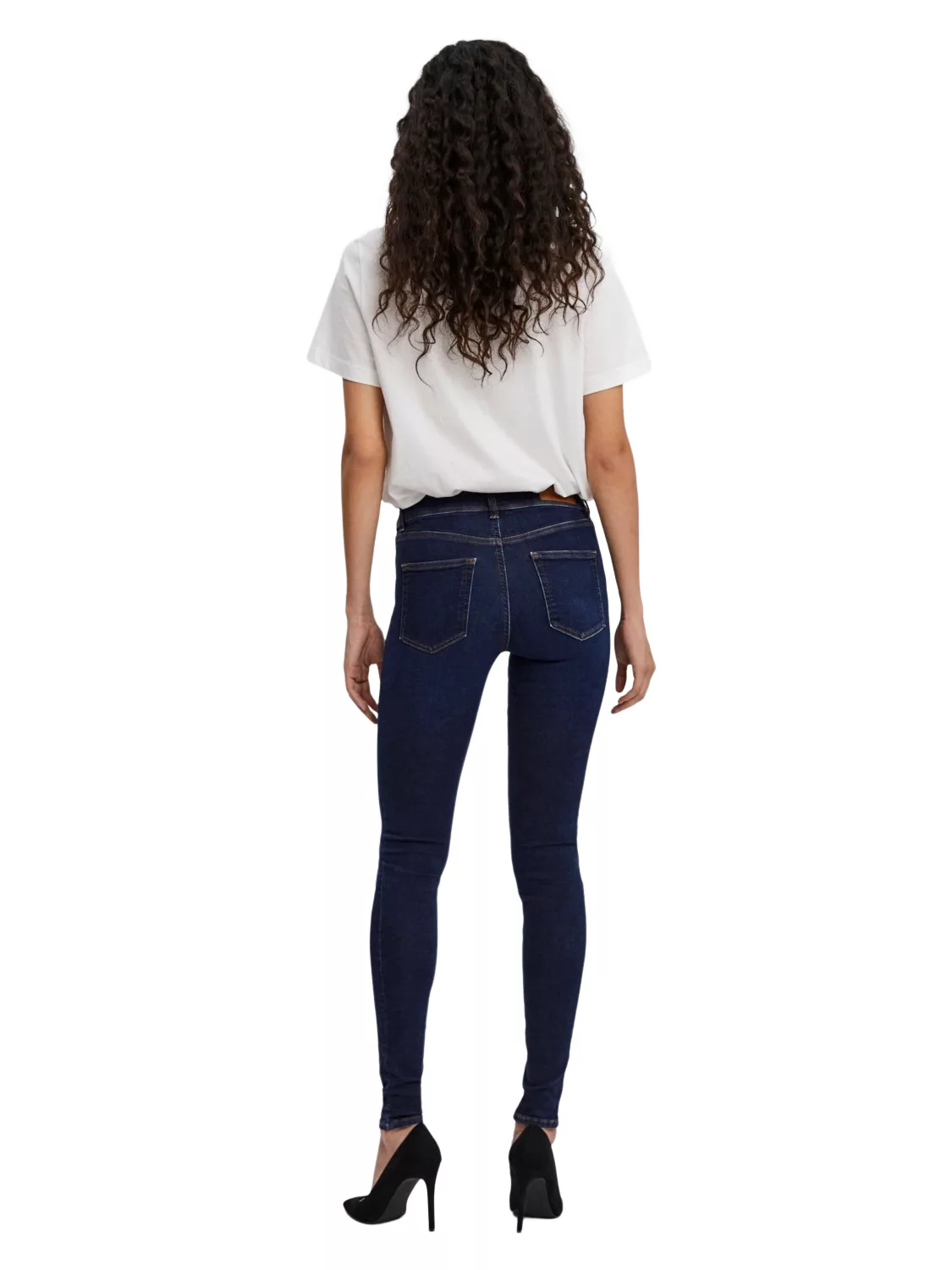 Vero Moda Damen Jeans VMLUX RI347 Slim Fit - Blau - Dark Blue Denim günstig online kaufen