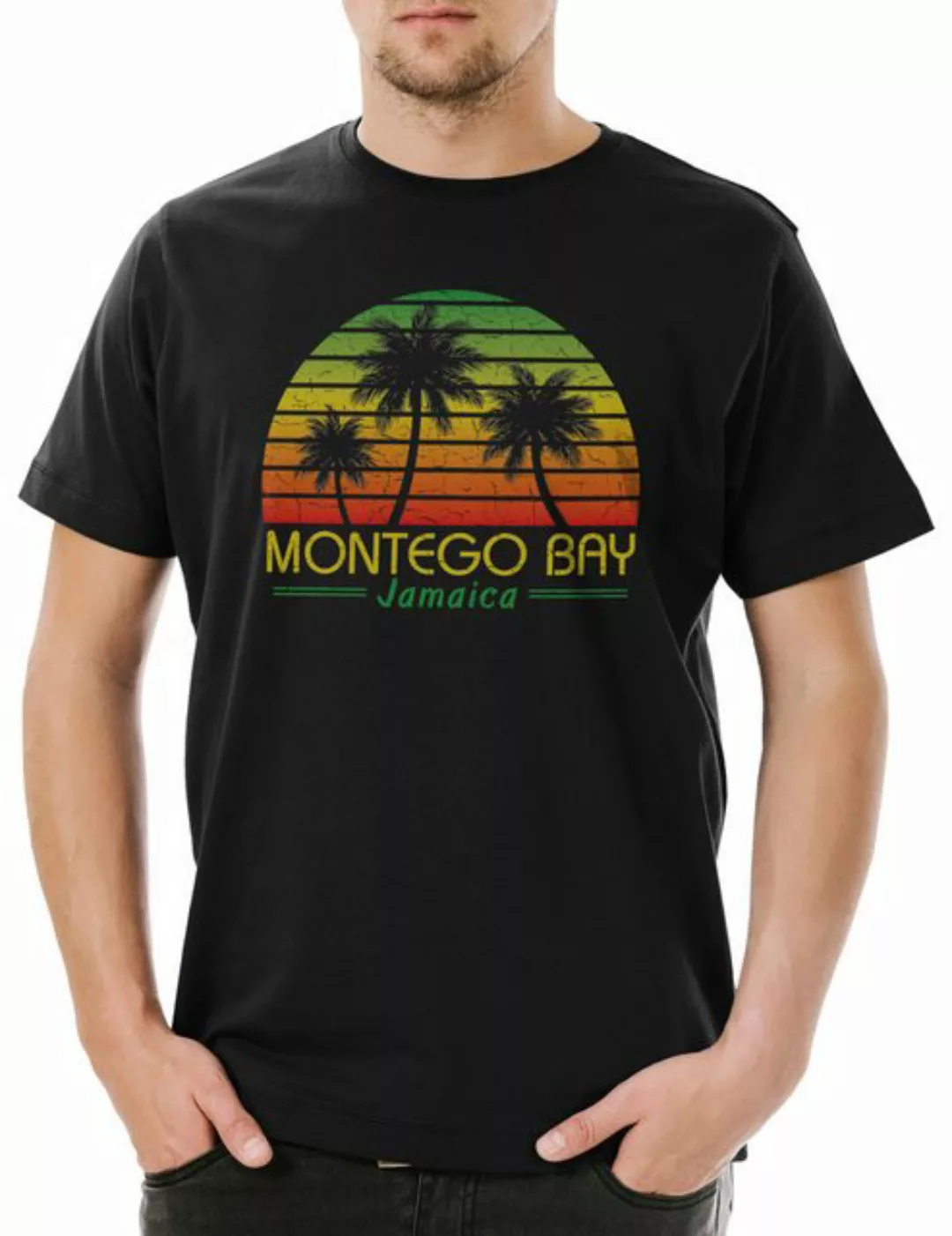 Urban Backwoods Print-Shirt Montego Bay Jamaica Herren T-Shirt Jamaika Beac günstig online kaufen