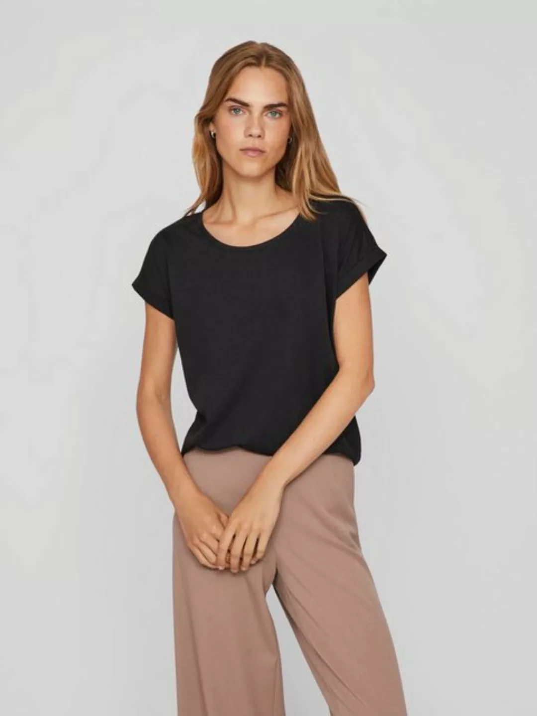 Vila Rundhalsshirt VIDREAMERS NEW PURE T-SHIRT/SU-NOOS Basic Damen-T-Shirt günstig online kaufen