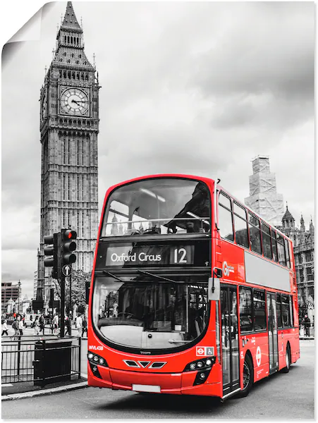Artland Wandbild "London Bus und Big Ben", Gebäude, (1 St.), als Leinwandbi günstig online kaufen