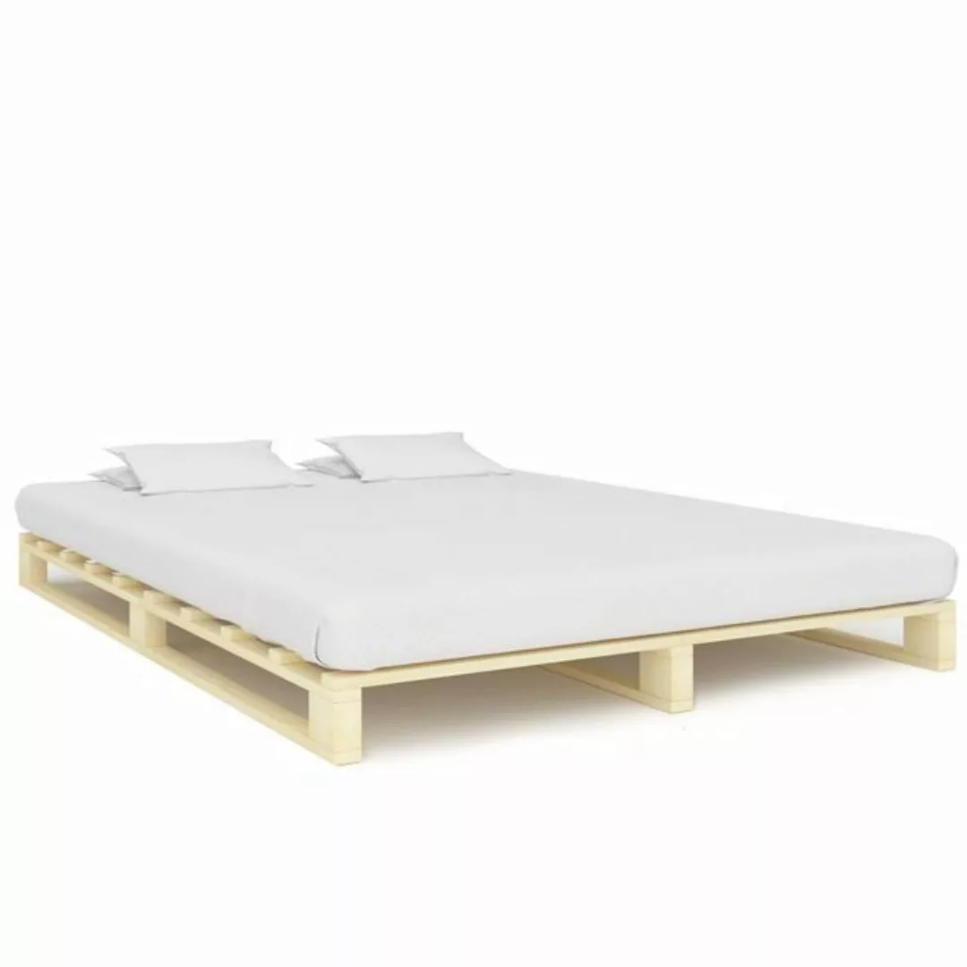 furnicato Bett Palettenbett Massivholz Kiefer 160×200 cm günstig online kaufen