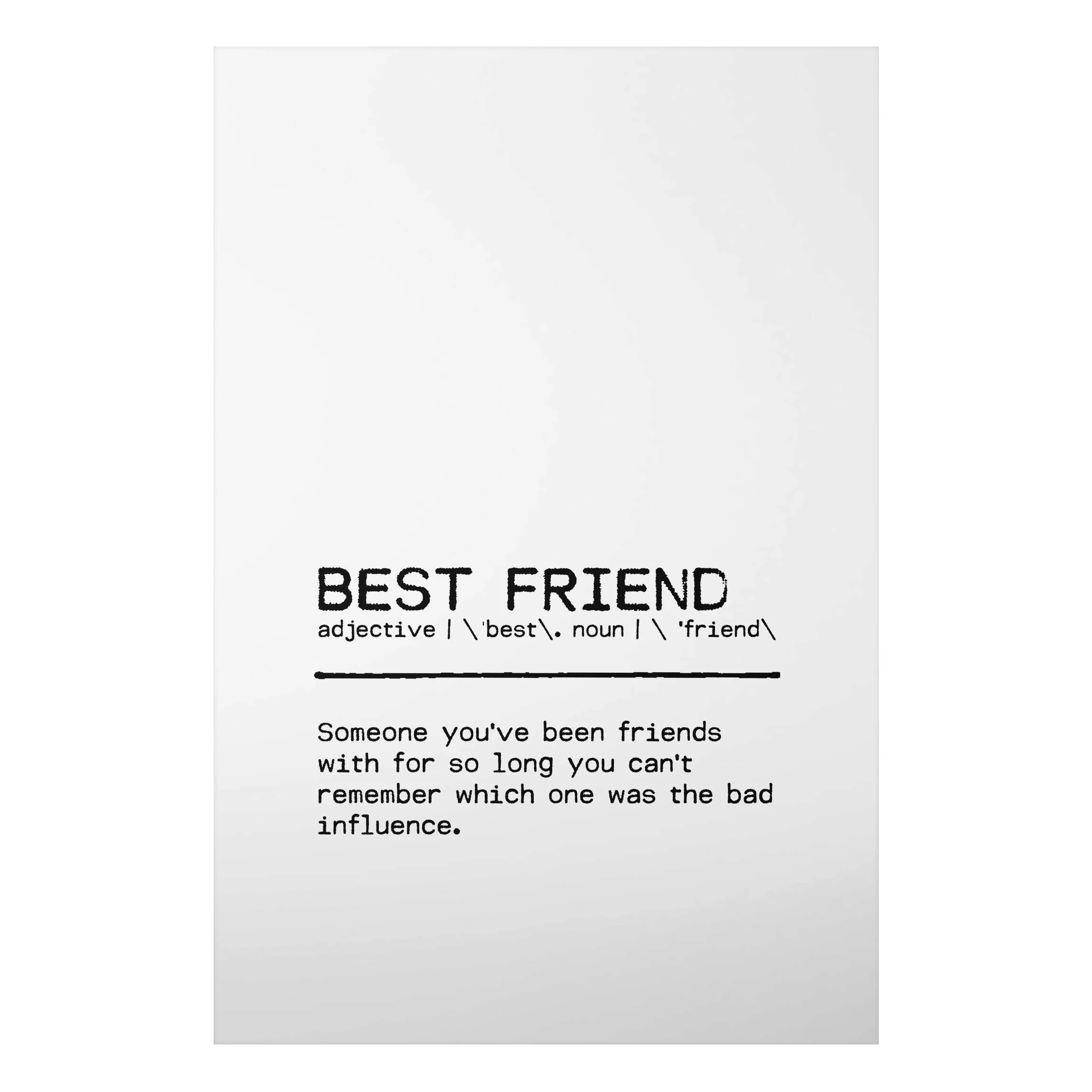 Alu-Dibond Bild Definition Best Friend günstig online kaufen