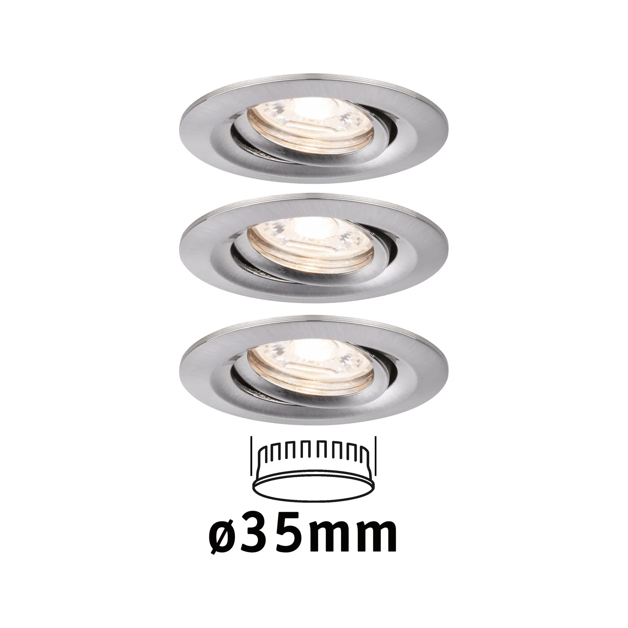 Paulmann "LED Einbauleuchte Nova Mini Coin Basisset schwenkbar rund 66mm 15 günstig online kaufen