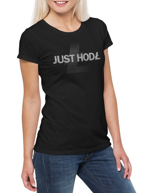 Urban Backwoods Print-Shirt Just Hodl Damen T-Shirt Crypto Bitcoin Currenci günstig online kaufen