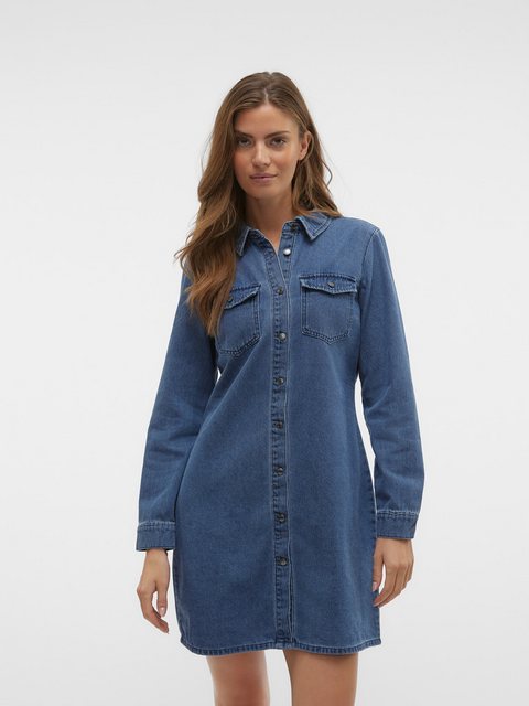 Vero Moda Jeanskleid "VMJENNIE LS SHORT DENIM DRESS GA NOOS" günstig online kaufen