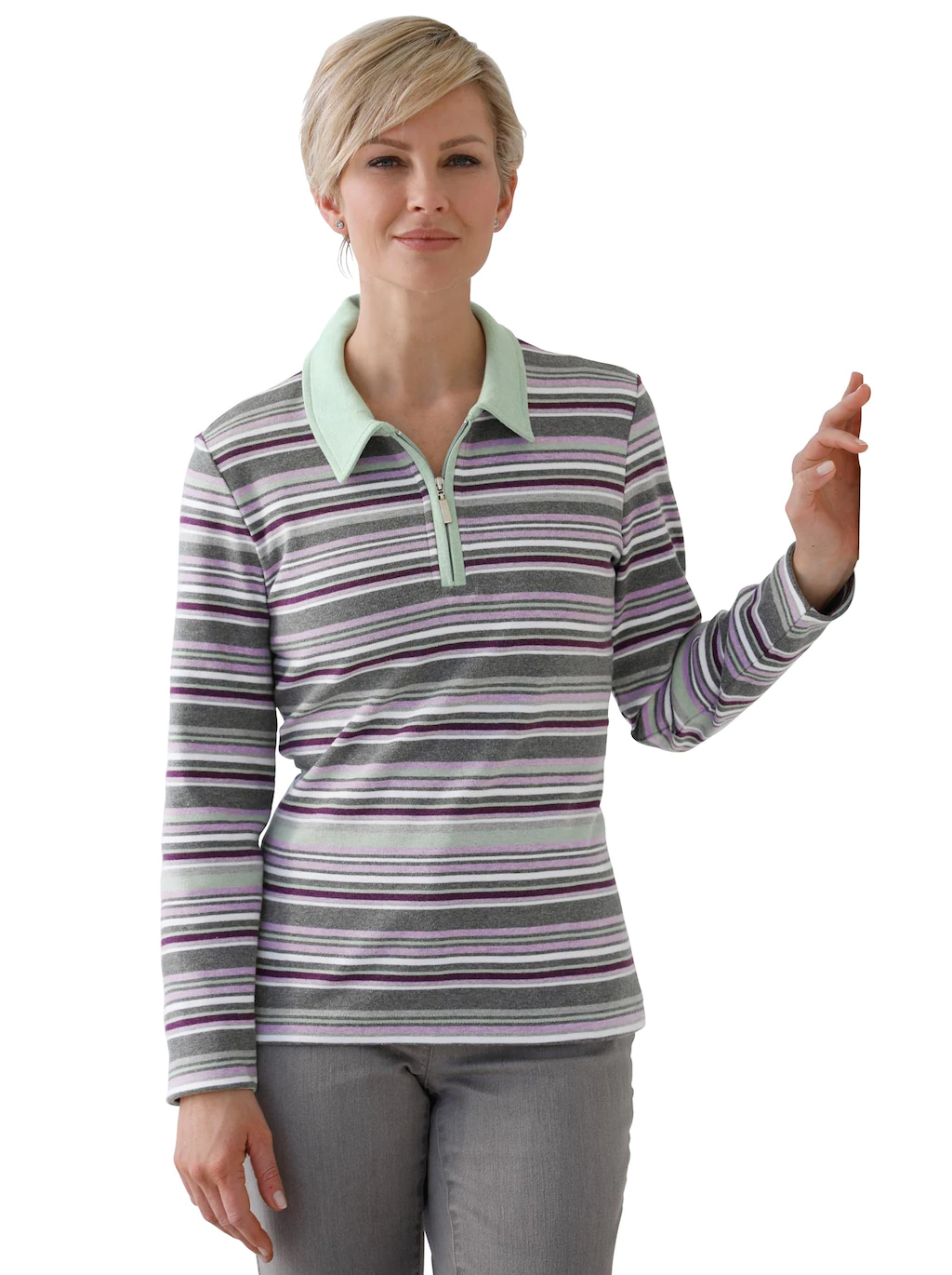 Casual Looks Poloshirt "Winter-Shirt", (1 tlg.) günstig online kaufen