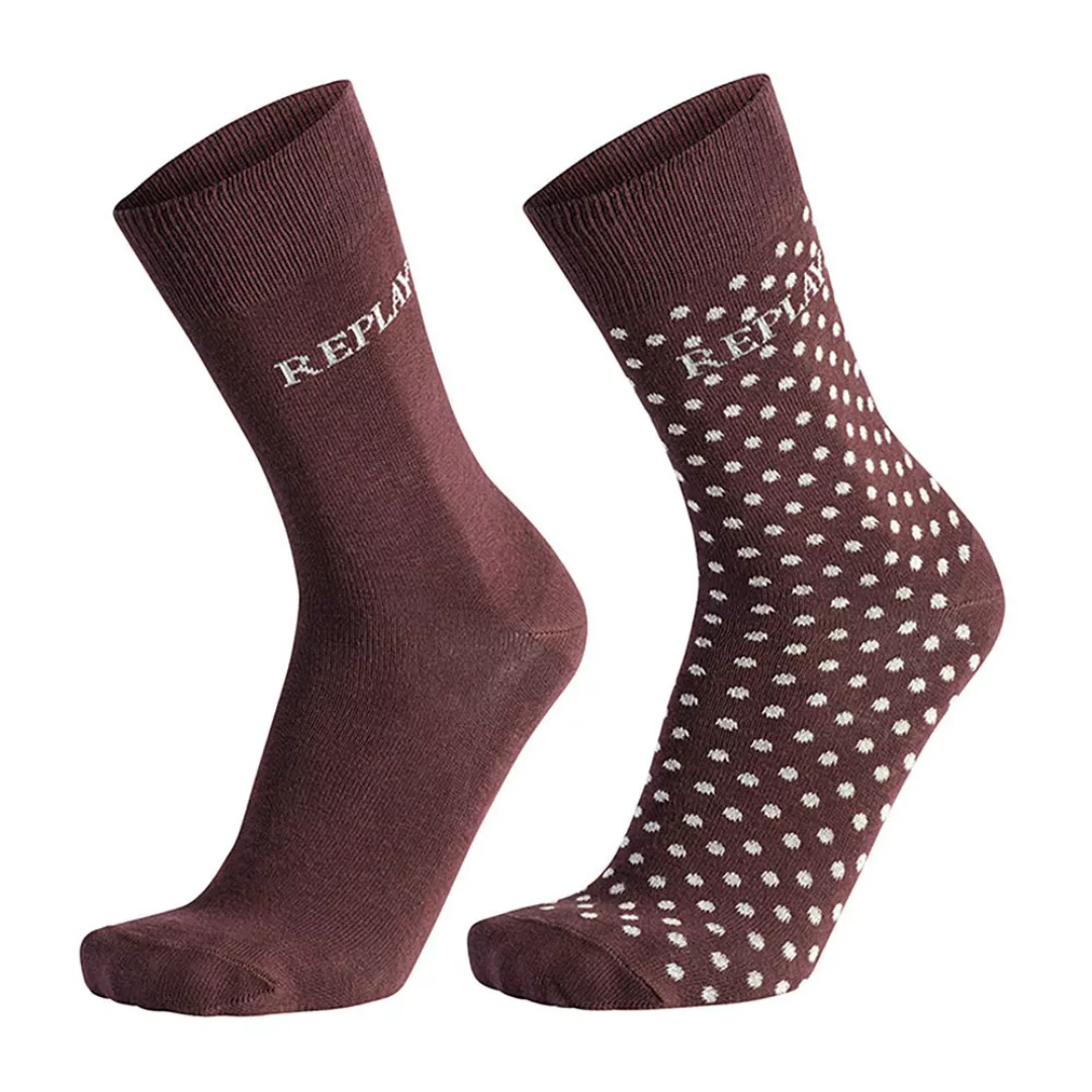 Replay Casual Socken 2 Paare EU 39-42 Bordeaux / Light Grey günstig online kaufen