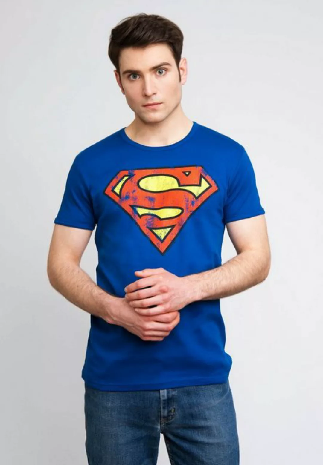 LOGOSHIRT T-Shirt Superman mit lässigem Retro-Print günstig online kaufen