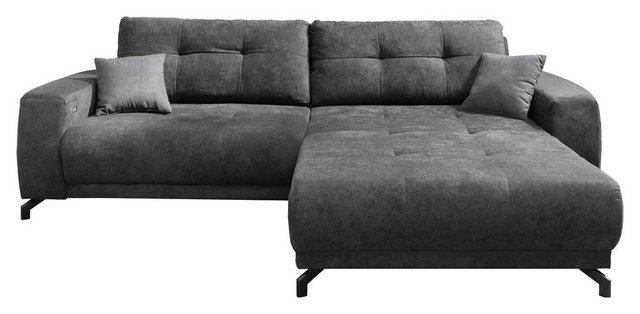 BENFORMATO HOME COLLECTION Sofa MERLIN, Anthrazit, Flachgewebe, elektrische günstig online kaufen