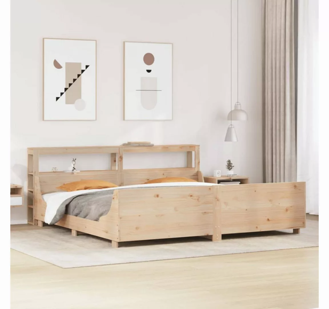 vidaXL Bett, Massivholzbett ohne Matratze 180x200 Kiefernholz günstig online kaufen