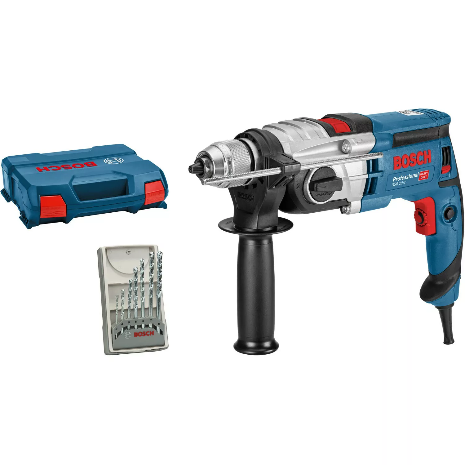 Bosch Professional Schlagbohrmaschine GSB 20-2 inkl. 7-tlg. Bohrer-Set & L- günstig online kaufen