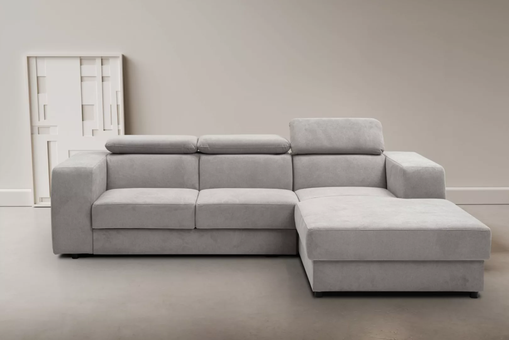 WERK2 Ecksofa "Cherry", Ecksofa mit verstellbaren Kopfteilen, Schlaffunktio günstig online kaufen