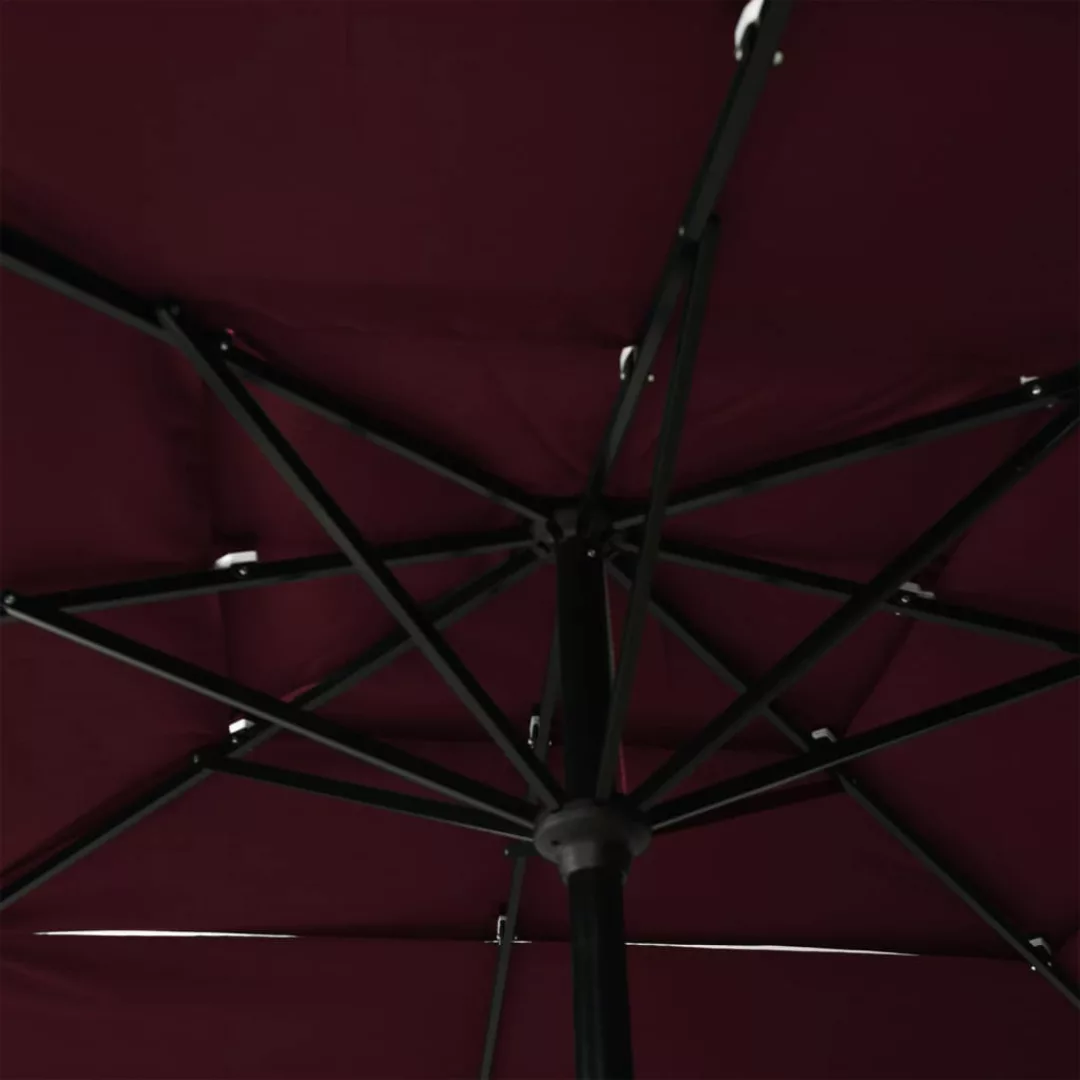 Sonnenschirm Mit Aluminium-mast 3-lagig Bordeauxrot 2,5x2,5 M günstig online kaufen