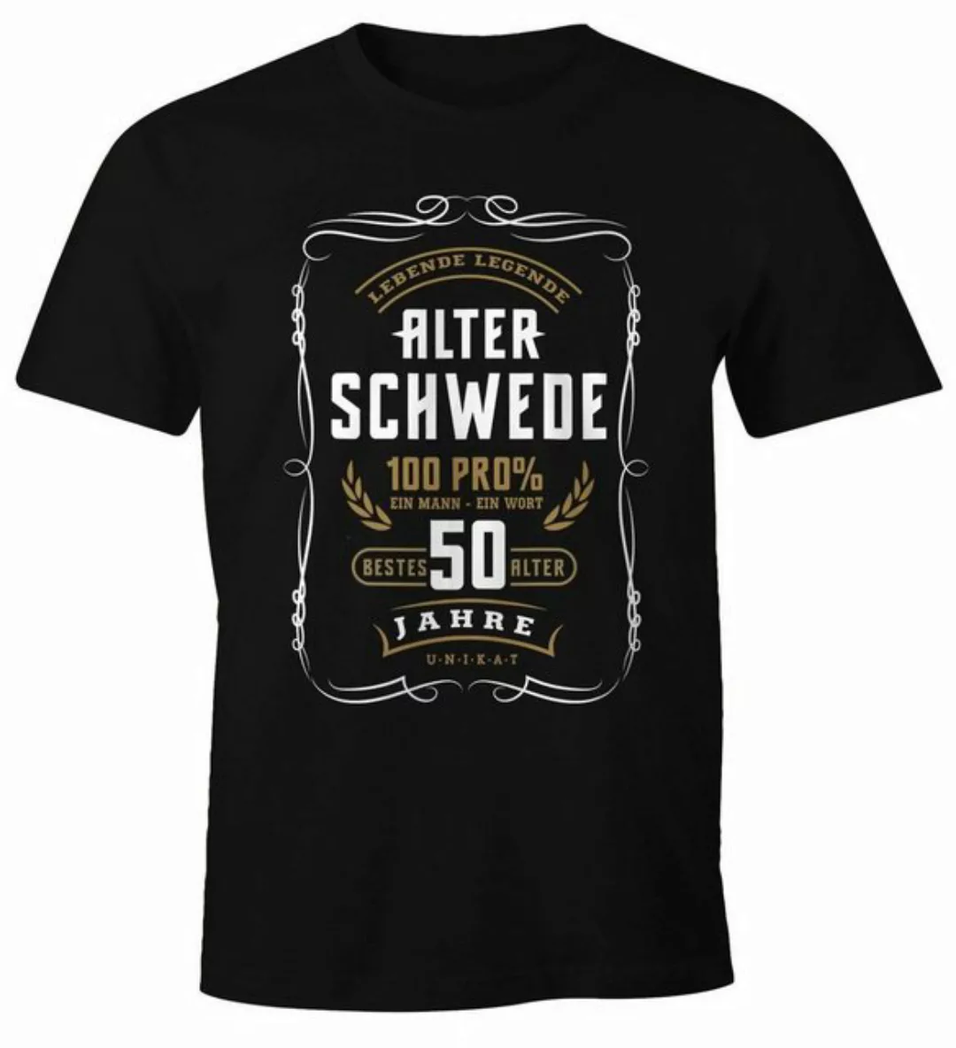 MoonWorks Print-Shirt Herren Geschenk T-Shirt Geburtstag Lebende Legende Al günstig online kaufen