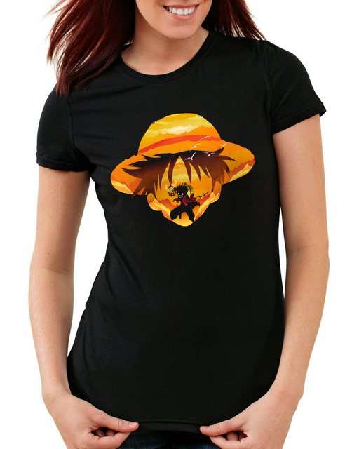 style3 T-Shirt Corsair Sunset one piece japan anime luffy manga monkey ruff günstig online kaufen