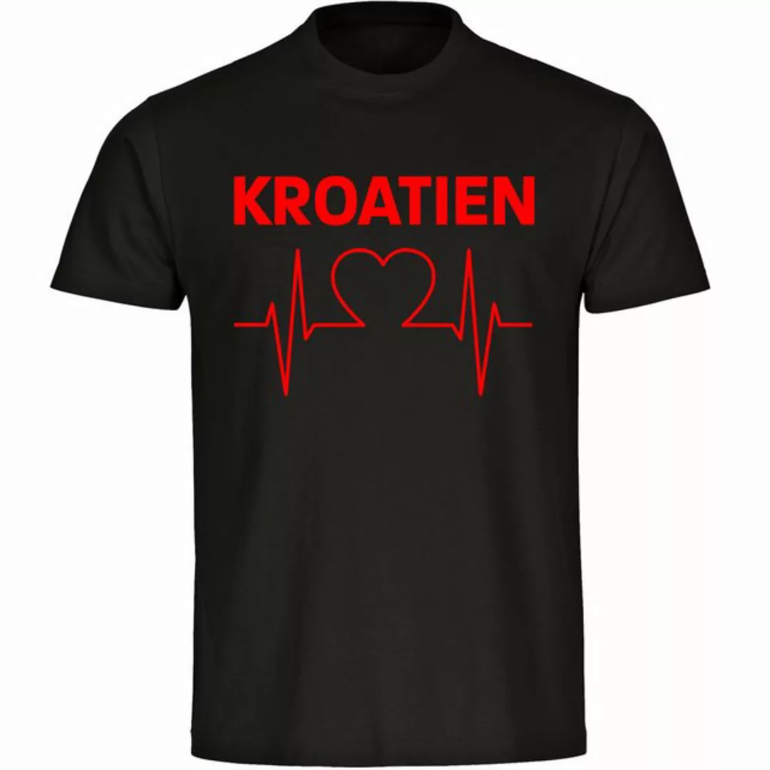 multifanshop T-Shirt Herren Kroatien - Herzschlag - Männer günstig online kaufen