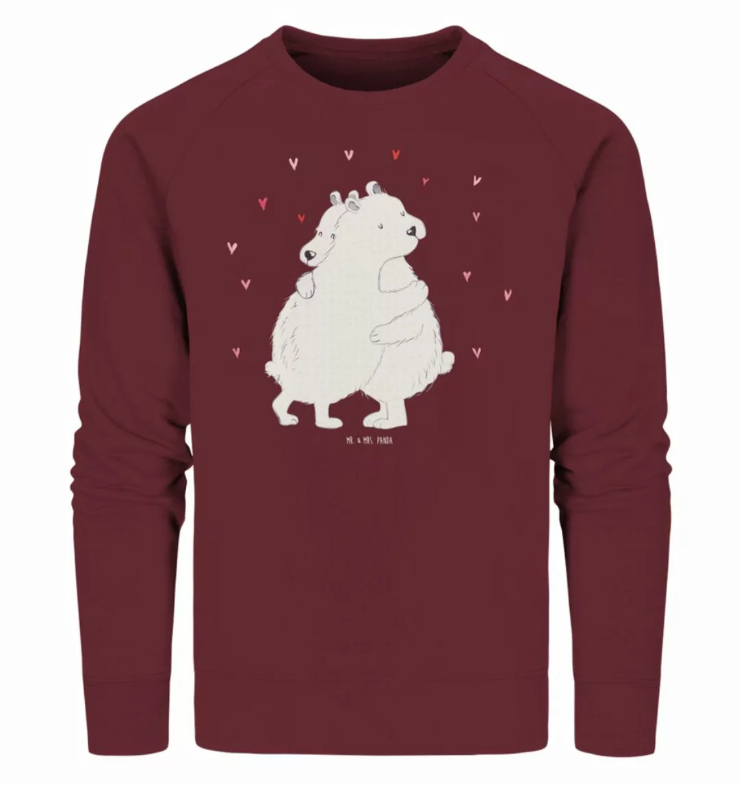 Mr. & Mrs. Panda Longpullover Eisbär Umarmen Größe M - Burgundy - Geschenk, günstig online kaufen