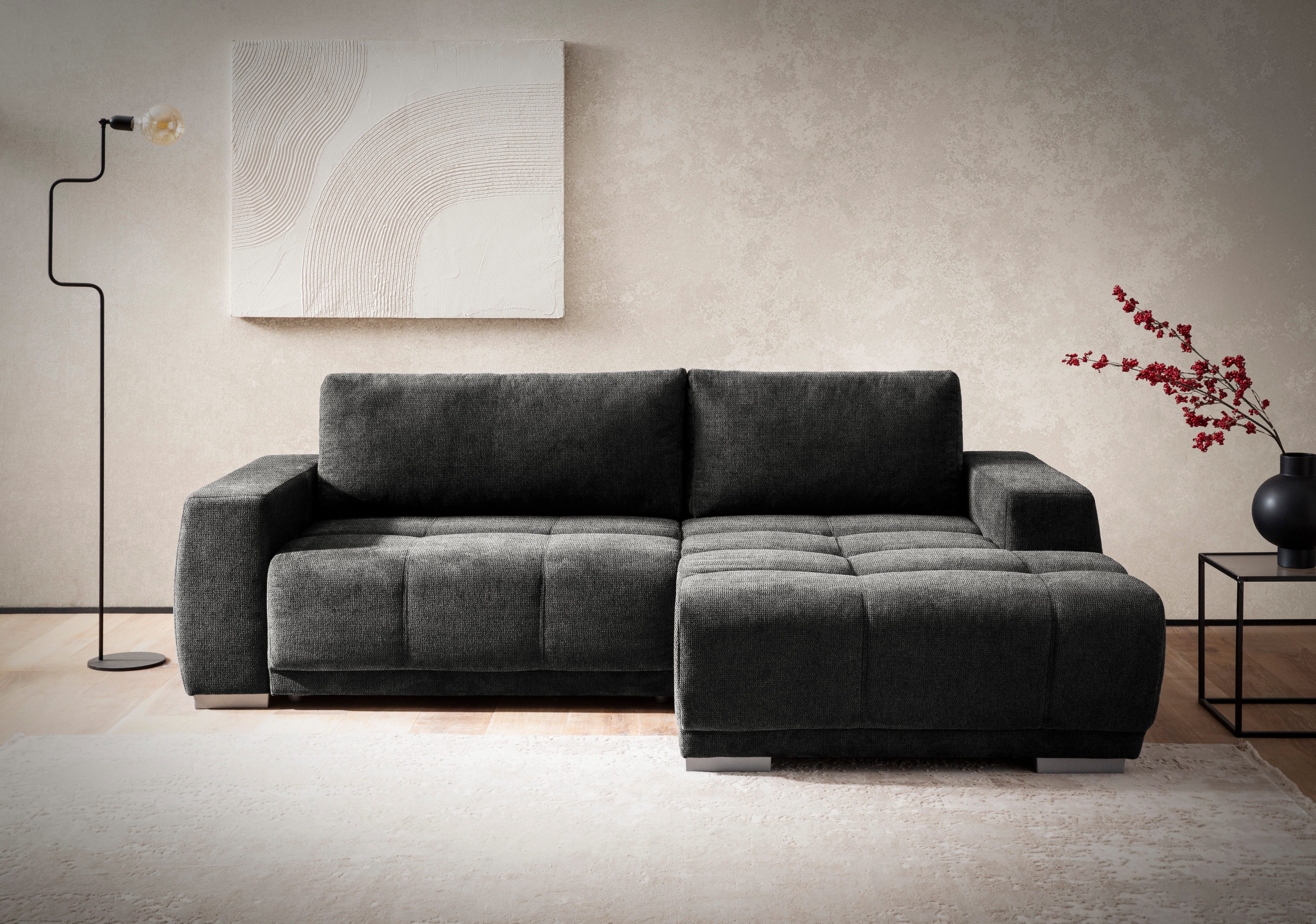 INOSIGN Ecksofa "Bolero L-Form", wahlweise mit Bettfunktion & Bettkasten günstig online kaufen