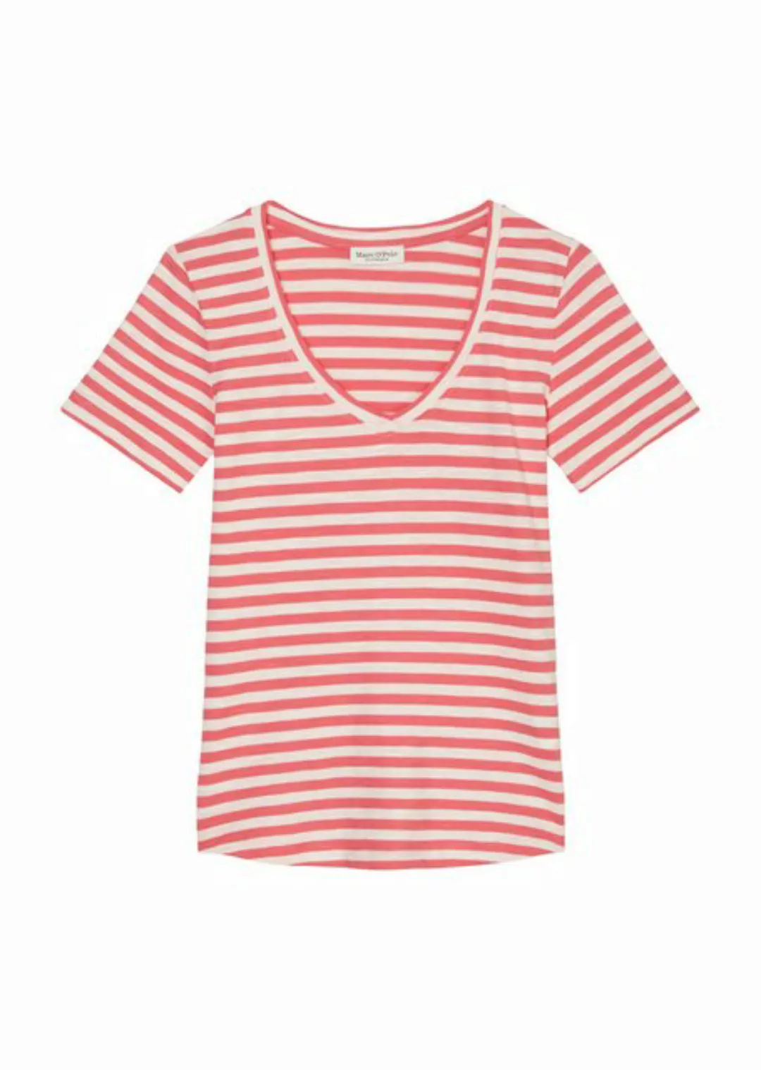 Marc O'Polo Shirtbluse T-shirt, short sleeve, v-neck, stri günstig online kaufen