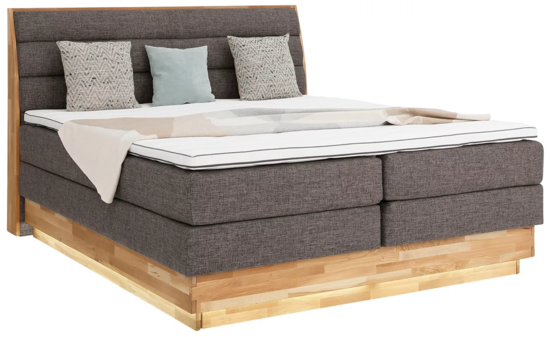 OTTO products Boxspringbett, LED-Beleuchtung, mit zertifizierten, recycelte günstig online kaufen