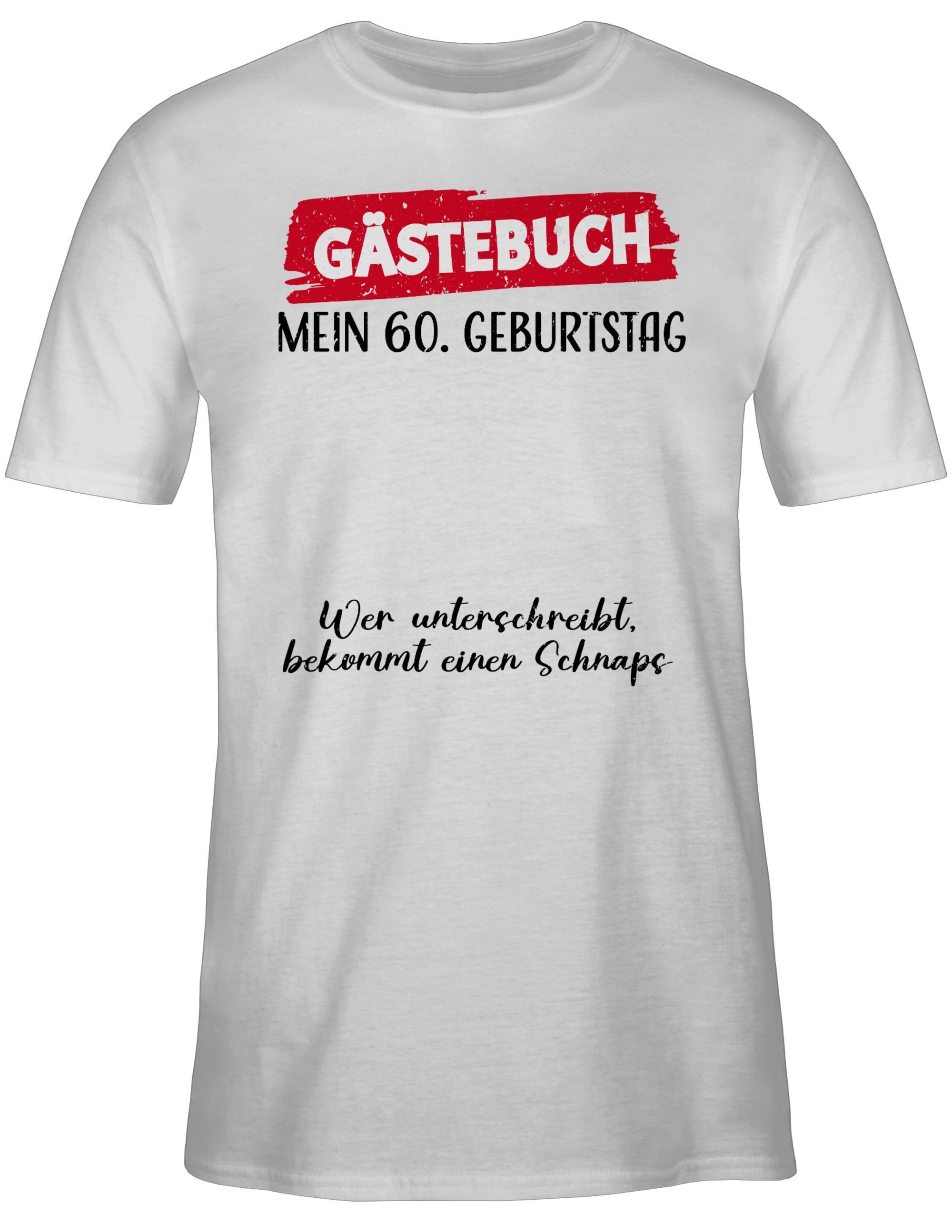 Shirtracer T-Shirt Gästebuch - 60. Geburtstag günstig online kaufen