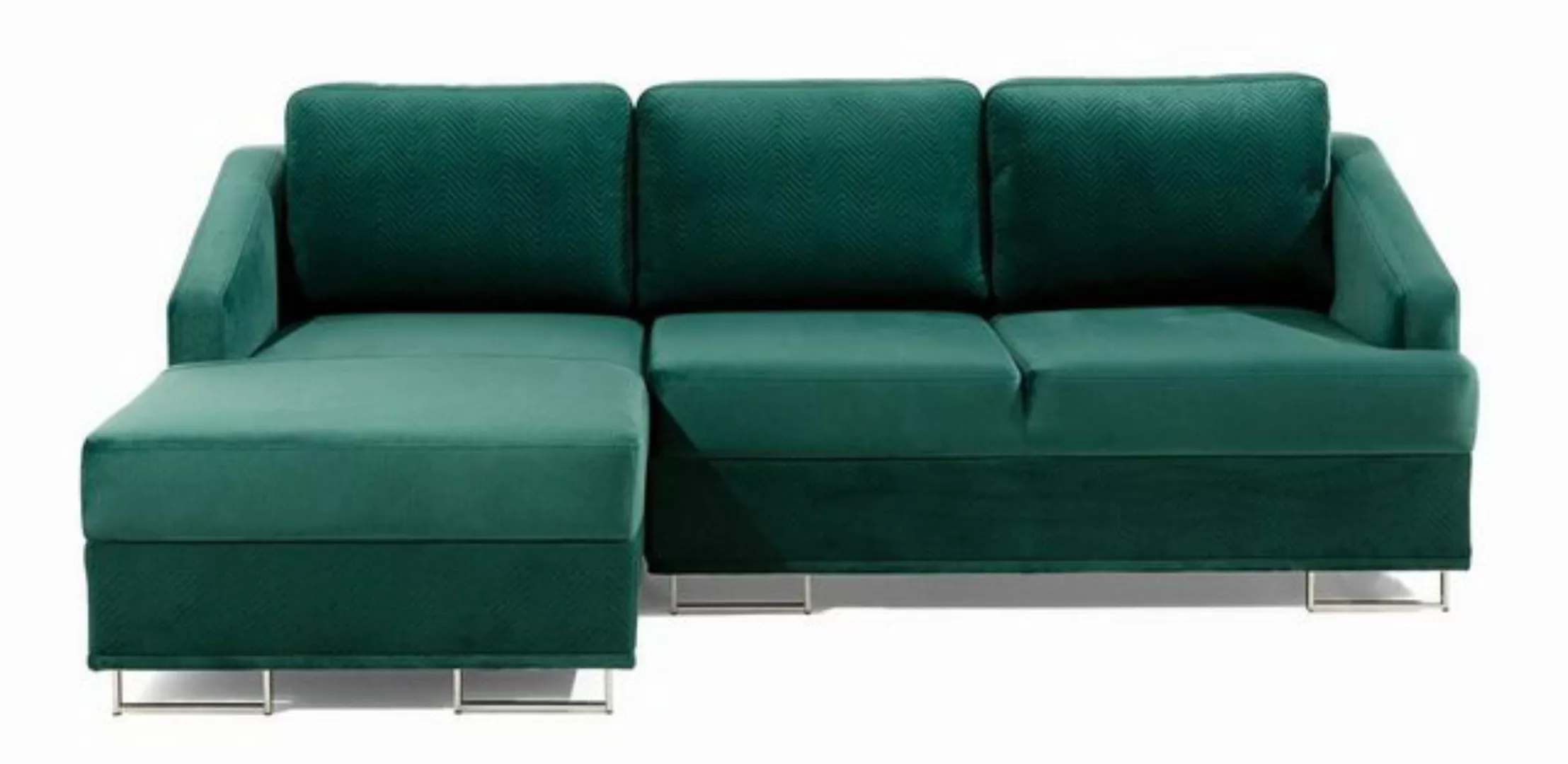 JVmoebel Ecksofa Luxus Ecksofa Couch - Smaragd Grüne Sofa Polster Eckgarnit günstig online kaufen