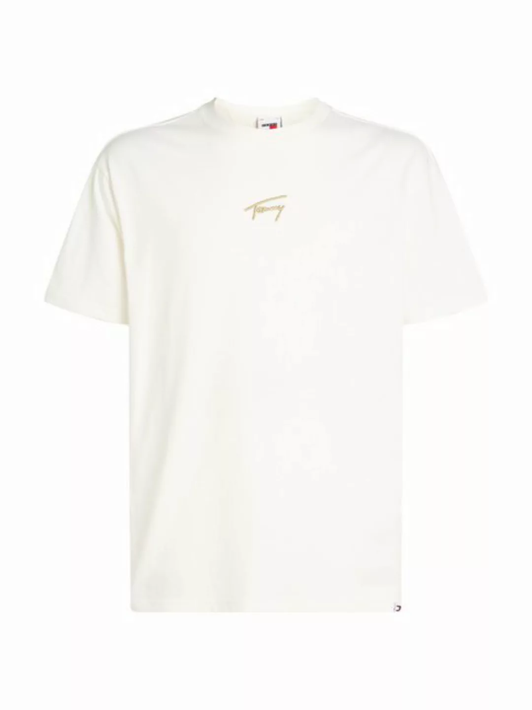 Tommy Jeans T-Shirt TJM REG GOLD SIGNATURE TEE EXT Logostickerei günstig online kaufen