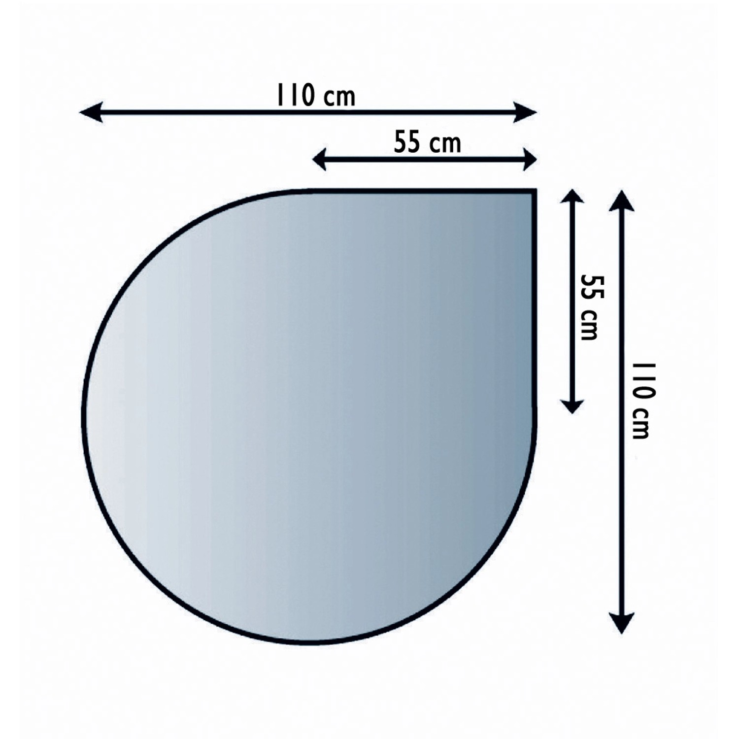 Lienbacher Funkenschutzplatte Glasbodenplatte Tropfenform 8mm Stärke günstig online kaufen