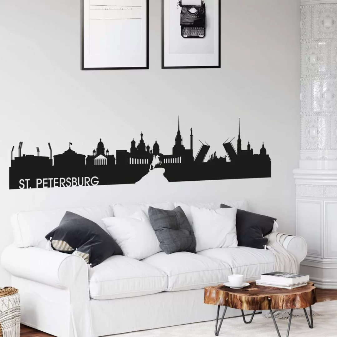 Wall-Art Wandtattoo »XXL Skyline St. Petersburg 120cm«, (1 St.), selbstkleb günstig online kaufen