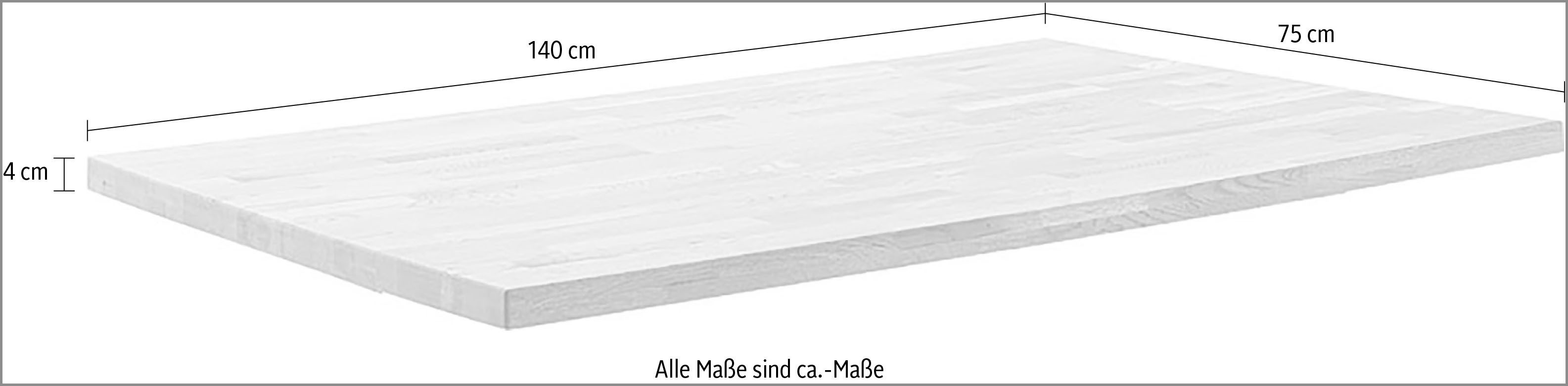MCA living Esstischplatte Zeballos Tischplatte (1 günstig online kaufen