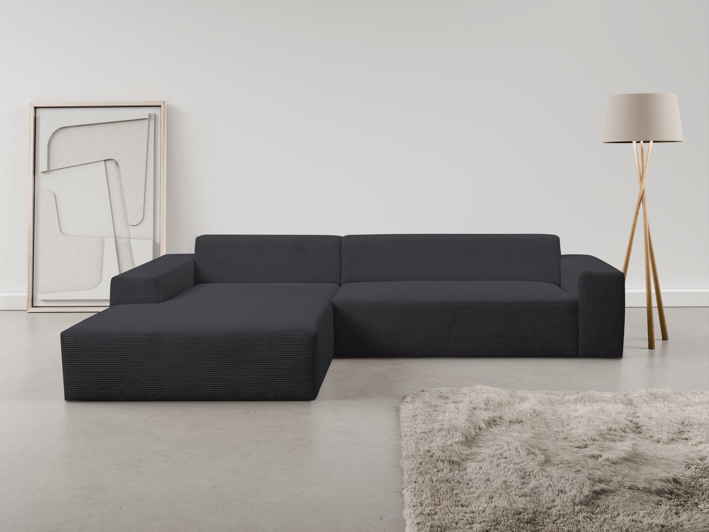 INOSIGN Ecksofa Zeus-XL, Curvy Trend Hocker mit urbaner Optik günstig online kaufen