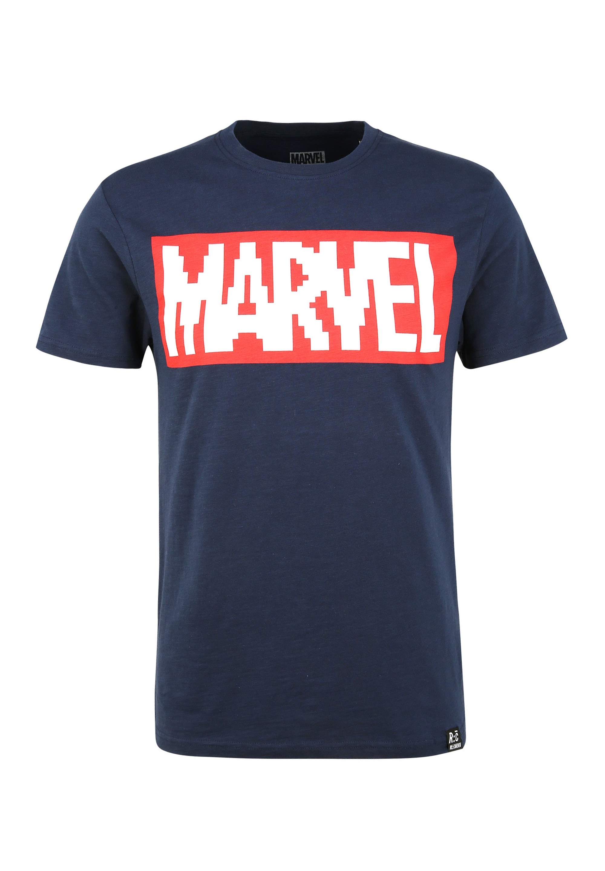 Recovered T-Shirt "Marvel Pixel Logo Navy", mit coolem Marvel-Print günstig online kaufen