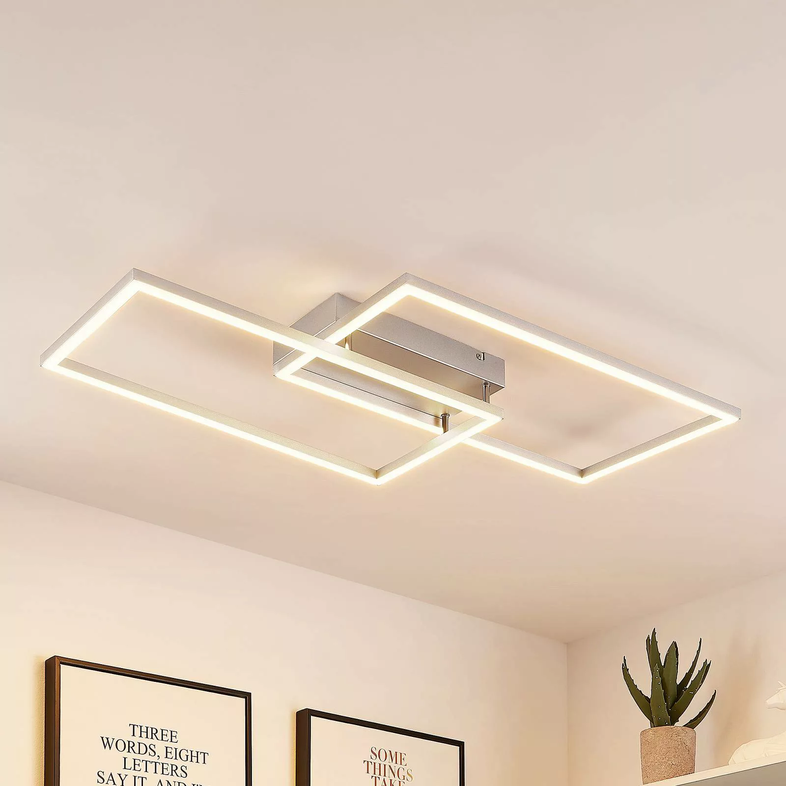 Lucande Muir LED-Deckenlampe, rechteckig, CCT günstig online kaufen