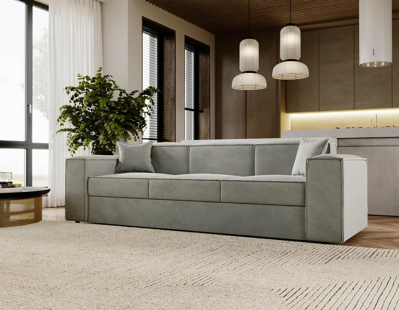 Compleo Schlafsofa modern 252 cm breit, ideal für das Wohnzimmer SANTO, mit günstig online kaufen