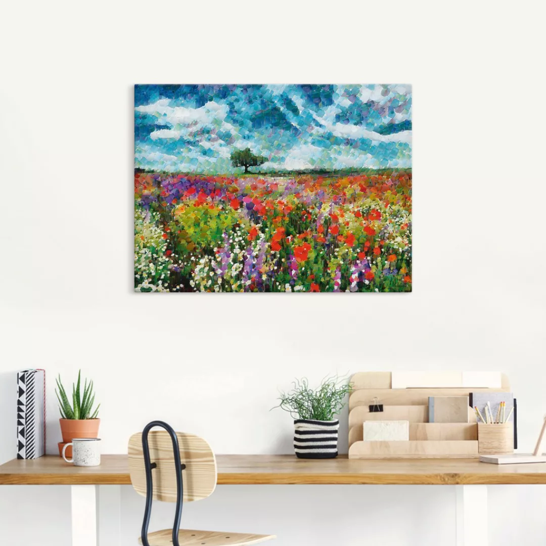 Artland Leinwandbild »Bunte Wiese«, Blumenwiese, (1 St.), auf Keilrahmen ge günstig online kaufen